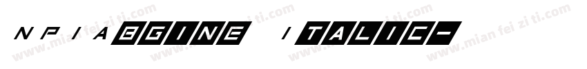 NPIAbgine Italic字体转换